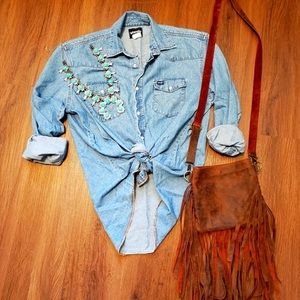 Vintage > Wrangler Denim Pearlsnap Shirt Unisex > M